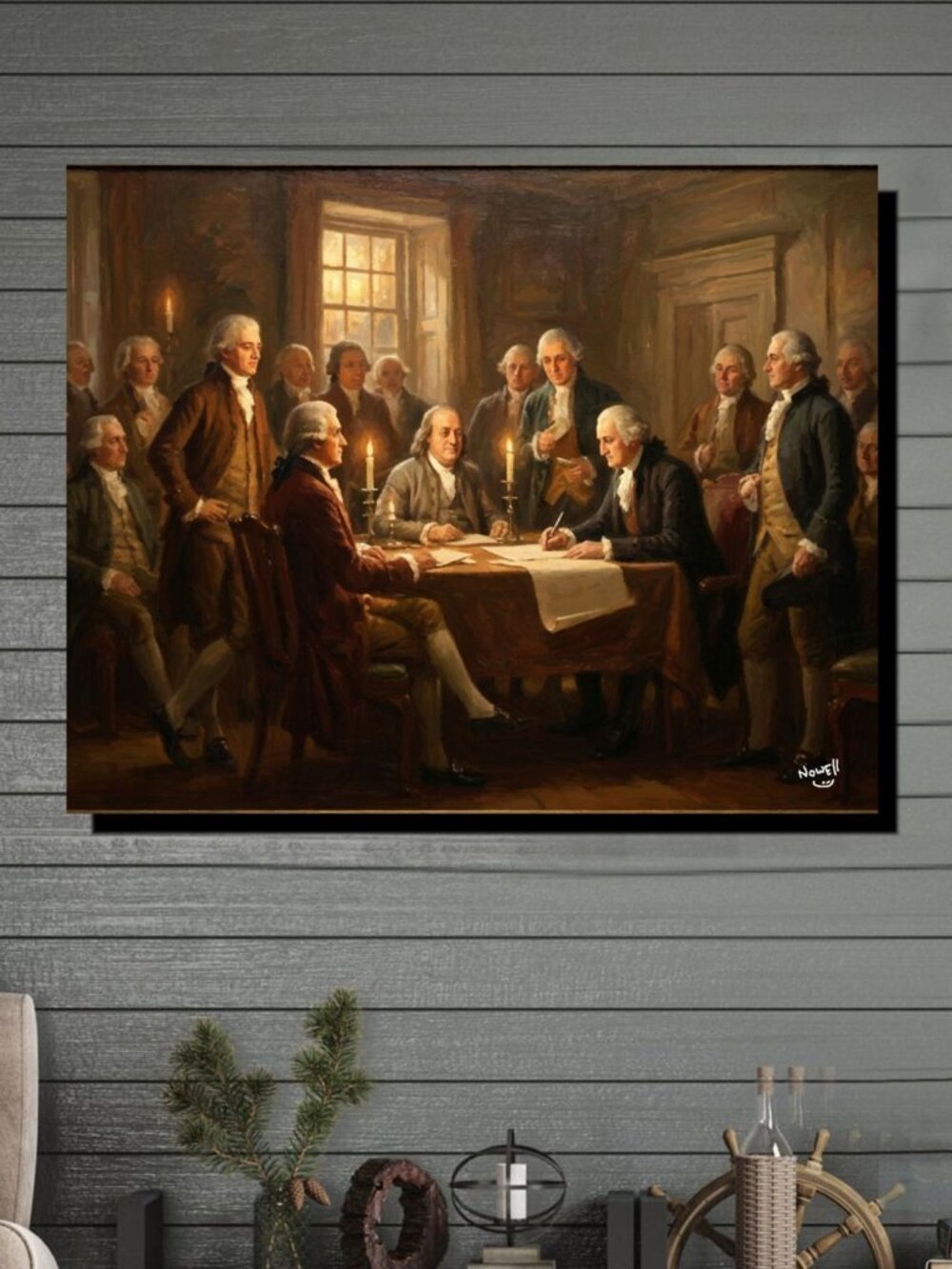 Signing Of Declaration of Independence Oil Painting 16 x20 Poster Printed On Hig